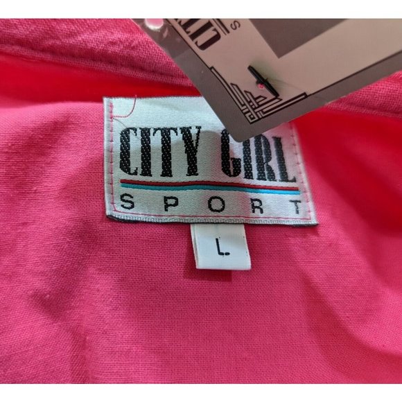 Vintage 80s Skirt Jacket Set Pink Oversize Midi Misses Size L XL - Picture 9 of 16